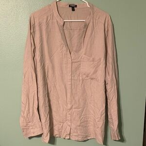 Express Light Beige Casual Shirt